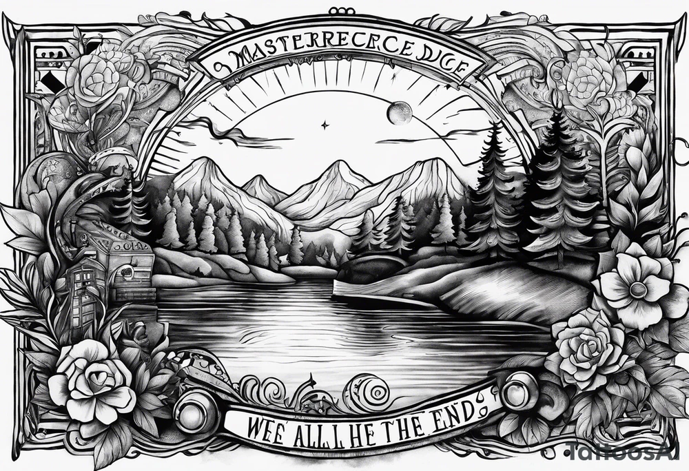 River songs diary from doctor who with the words "We're all stories in the end" tattoo idea