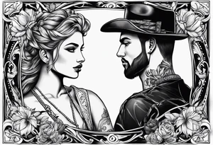 Someone looking at himself in the mirror tattoo idea