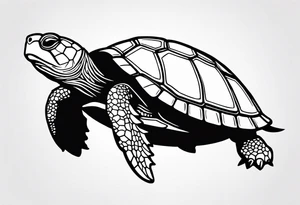 shoulder piece with a small turtle tattoo idea