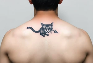 black cat tattoo idea