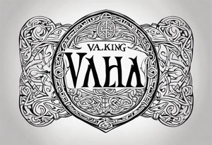 Viking valhalla sword shield tattoo idea
