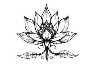 Water lily, earth, air, fire, water, tree, wiccan tattoo idea