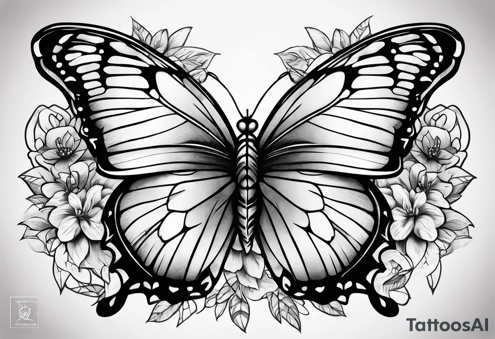 butter fly tattoo idea