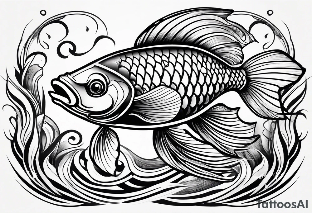 pretty fish tattoo idea