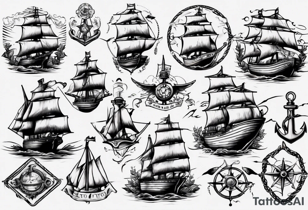 ships tattoo idea