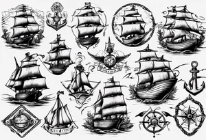 ships tattoo idea