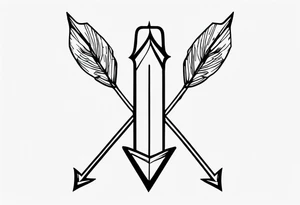 Rustic Arrow tattoo idea