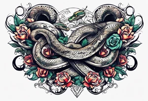 A sword with a snake swirling around it tattoo idea
