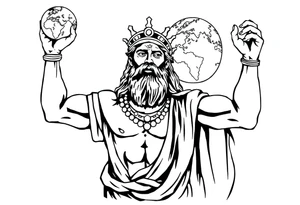 Greek god atlas, holding up the world tattoo idea