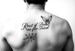 Rest in peace tattoo for best friend named Todd that passed away. I want the tattoo located on the right hand tattoo idea