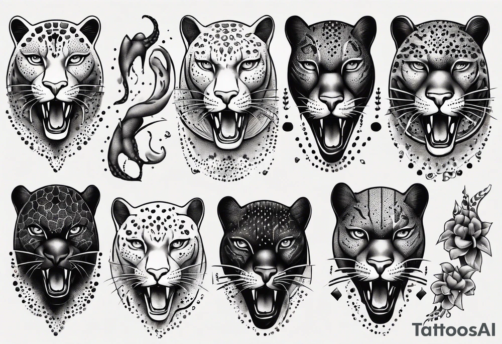 Panther body tattoo idea