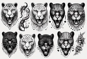 Panther body tattoo idea
