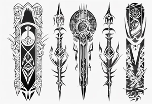 A neotribal spine tattoo that recreates the scene from the movie ...