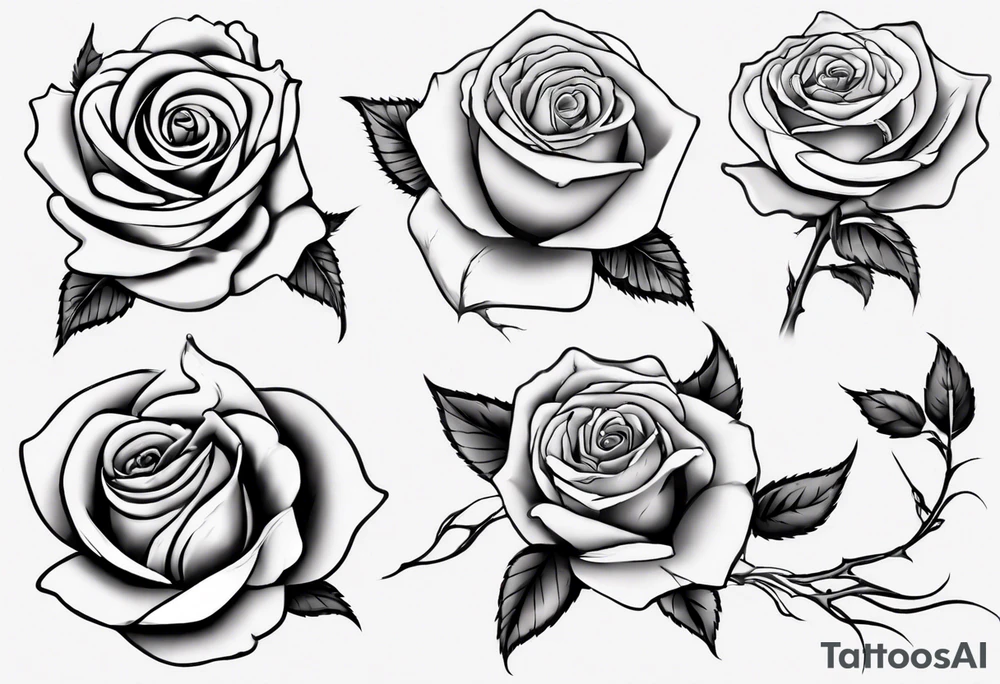 Single Rose for oblique tattoo tattoo idea