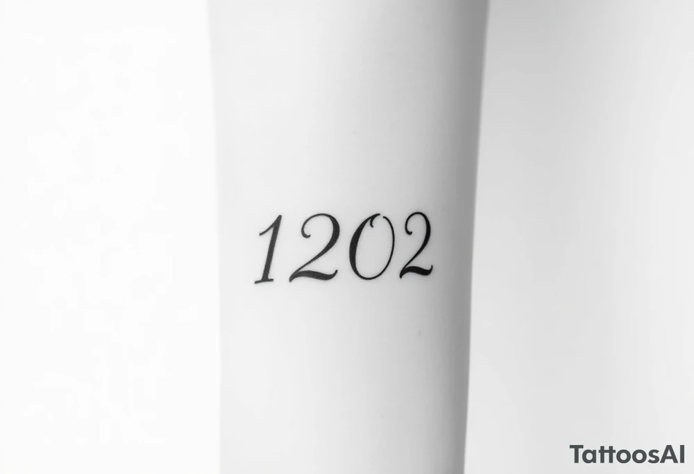 Fine line minimalist that blends in and disguises “1202” that’s already tattooed. The images cannot look like numbers. The tattoo ideas need to completely hide that these are numbers tattoo idea