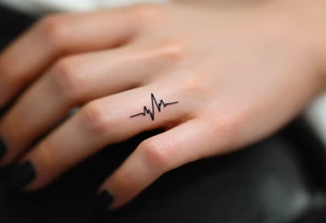 A minimalist black band with a continuous soundwave of the couple’s vows, adding a personal and intimate touch. tattoo idea