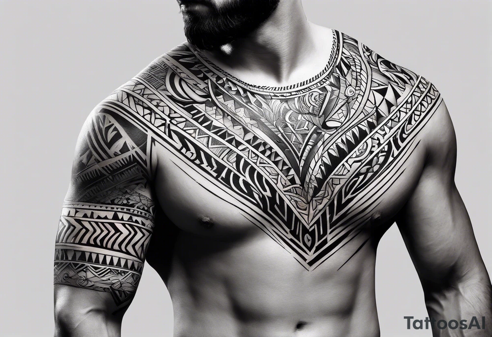 Tribal arm sleeve tattoo idea