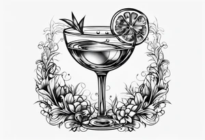 coupe cocktail glass
 glass tattoo idea
