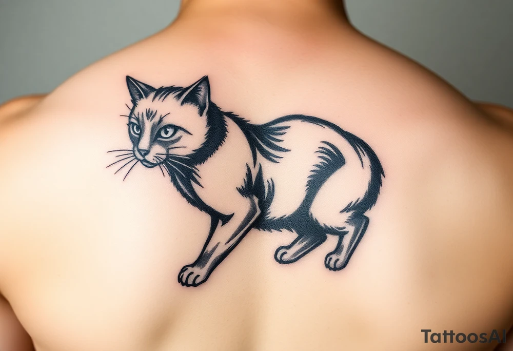 black cat tattoo idea