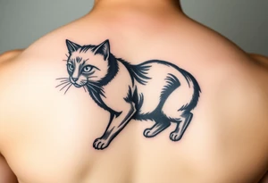 black cat tattoo idea