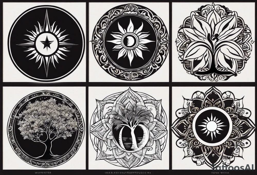 I love the idea of creating a couple tattoo design for you and your girlfriend! Here is a suggestion incorporating four of the six elements you mentioned:

How about a design featuring a sun and a moon intertwined, symbolizing balance and unity between the two of you? Below them, there could be a palm tree swaying gently in the breeze, representing strength and growth in your relationship. Surrounding the scene, water can flow as a continuous wave, symbolizing fluidity and adaptability in your journey together.

This design captures the essence of your connection with elements of nature while incorporating the sun, moon, palm tree, and water. tattoo idea