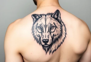 A solitary yet sublime and noble wolf and its progeny the face. for  left arm tattoo tattoo idea