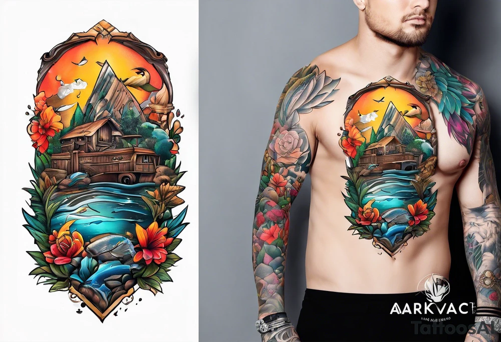 Ark survival arm sleeve tattoo idea