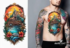 Ark survival arm sleeve tattoo idea