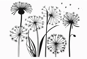 floral tattoo dandelions tattoo idea