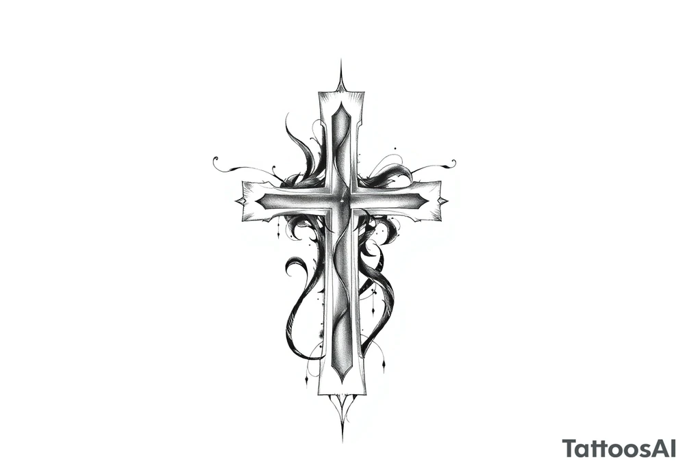 Arm cross tattoo idea