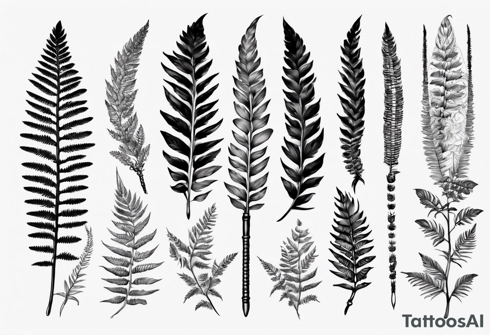 Swordfern tattoo idea