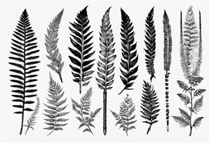 Swordfern tattoo idea