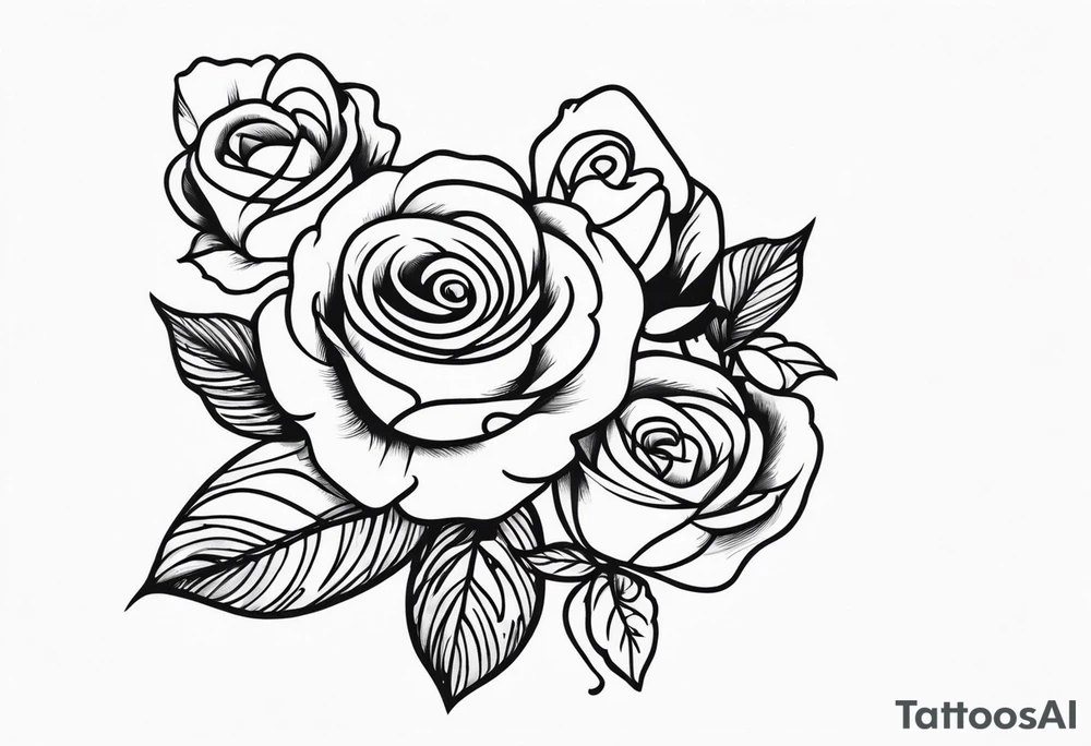 Arm tattoo with roses tattoo idea