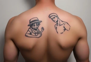 Luffy and ace matching tattoo tattoo idea