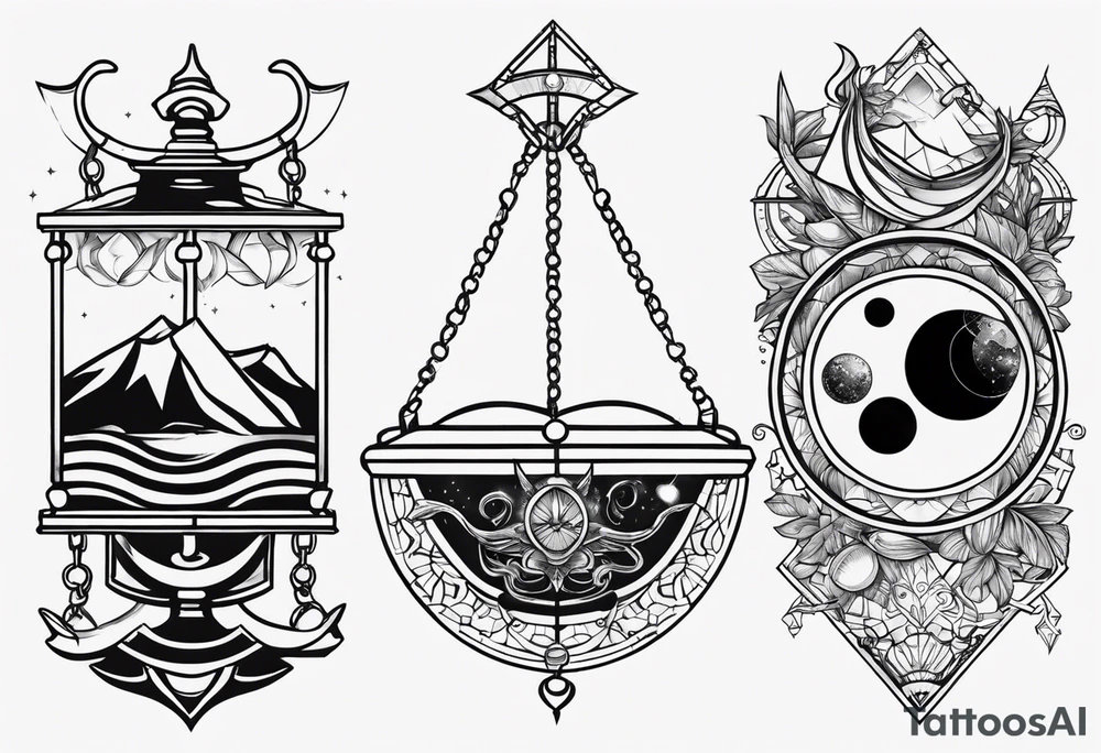 Libra and Pisces and Scorpio tattoo idea