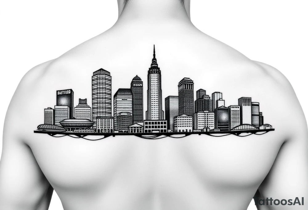 Baltimore Maryland Skyline With Baltimore Heritage tattoo idea