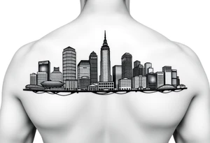 Baltimore Maryland Skyline With Baltimore Heritage tattoo idea