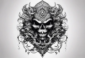 depression as a shadow monster tattoo idea
