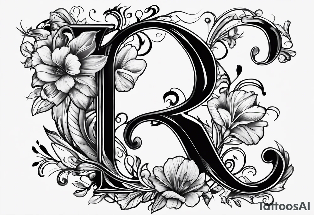 letter r tattoo idea