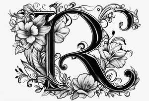 letter r tattoo idea