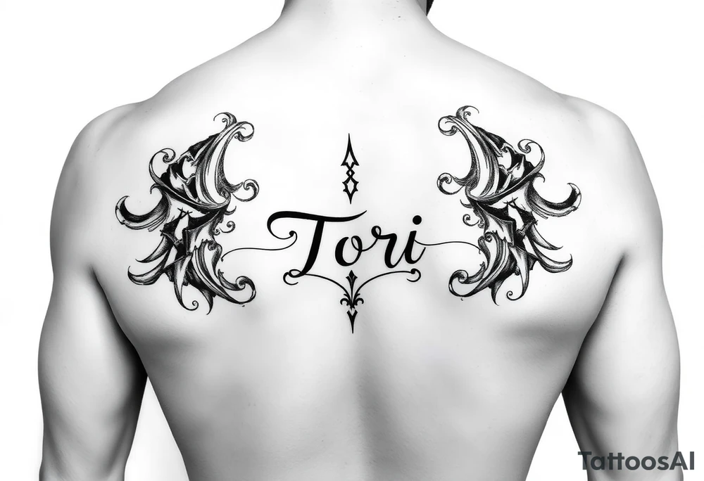 Tori monogram tattoo idea