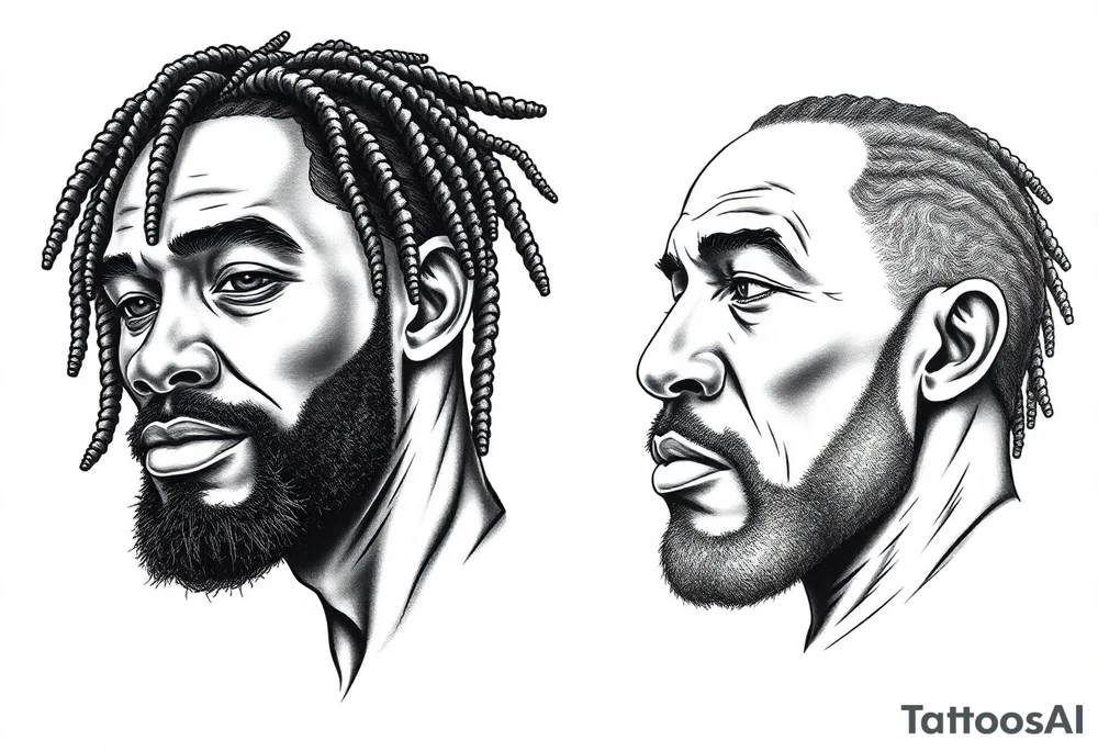 Strong black men , locs, Aquarius, older brother, family, money, health, wealth, Ottawa tattoo idea