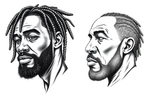 Strong black men , locs, Aquarius, older brother, family, money, health, wealth, Ottawa tattoo idea