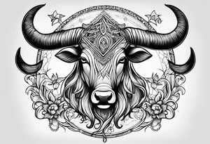 Gemini taurus zodiac symbols 
combined tattoo idea