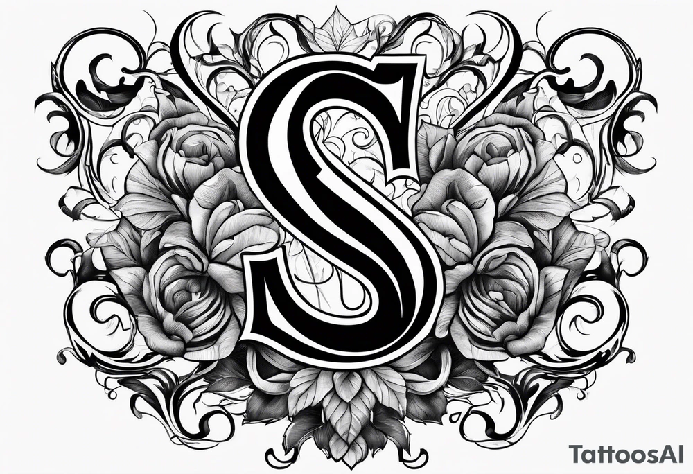 A surreal Letter S tattoo idea