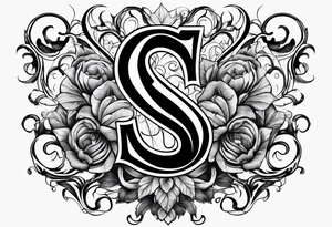 A surreal Letter S tattoo idea