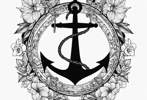 the words Nosce Te Ipsum wrapped around an anchor tattoo idea