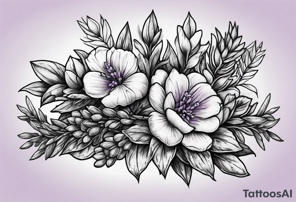 Lavender bundle tattoo idea