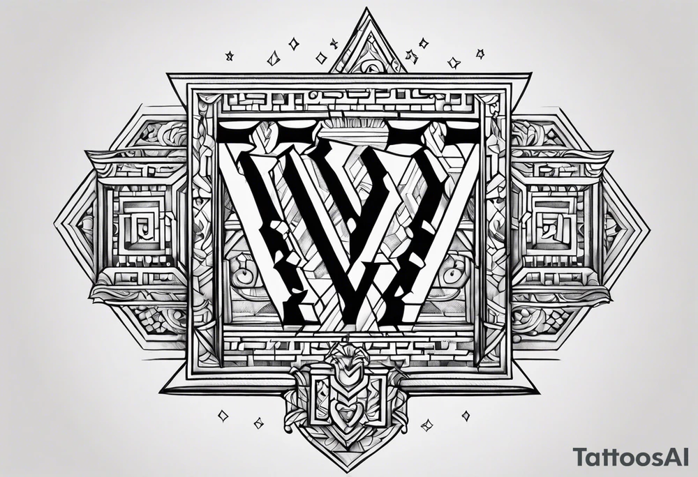 Draw the letters “Moochie” but put a menorah on top the I tattoo idea