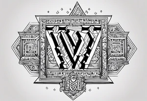 Draw the letters “Moochie” but put a menorah on top the I tattoo idea